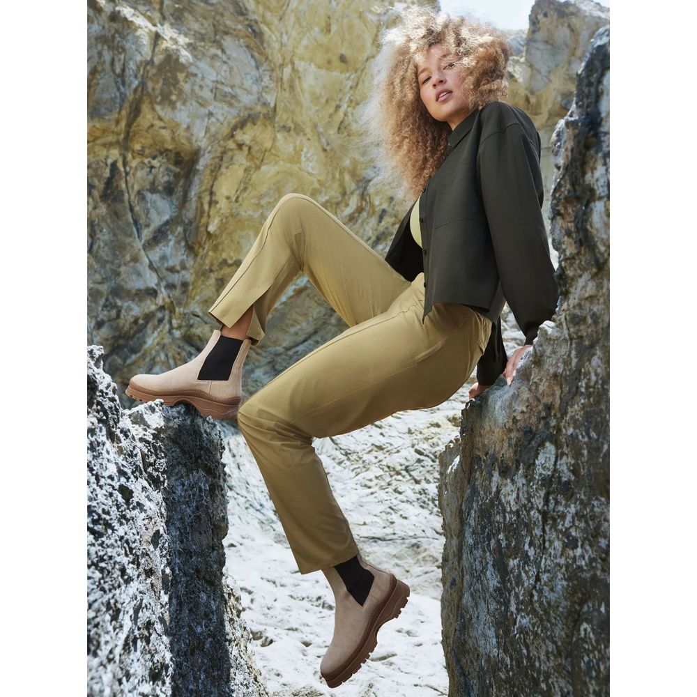 Athleta Cropped Stretch Tech Top - Green L